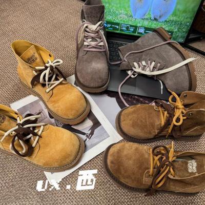 Ling L Da кожаные мартинсы на толстой подошве в стиле ретро с большим носком, короткие ботинки, короткие ботинки, большие желтые ботинки, женские ботинки