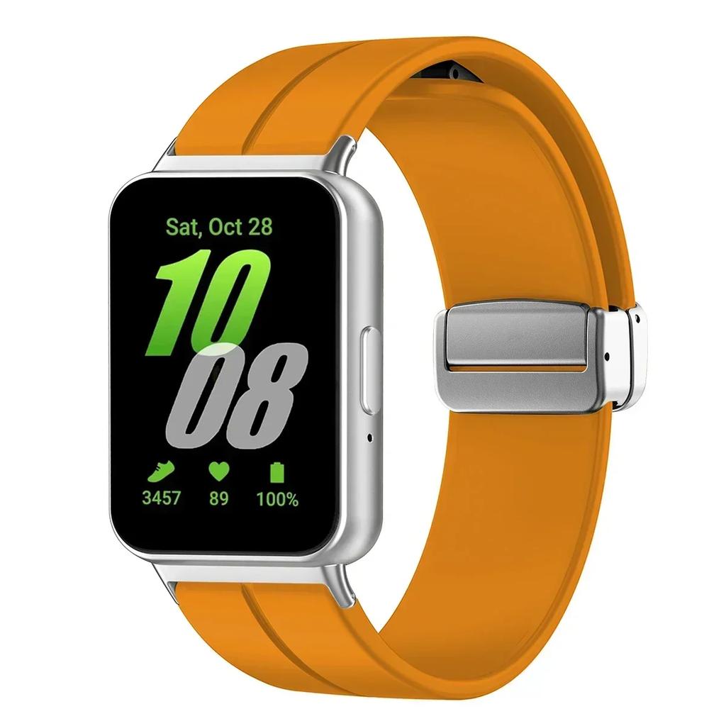 Silicone Strap For Samsung Galaxy Fit3 Watch Band Magnetic Buckle Wristband For Samsung Galaxy Fit 3 Bracelet Replacement Correa