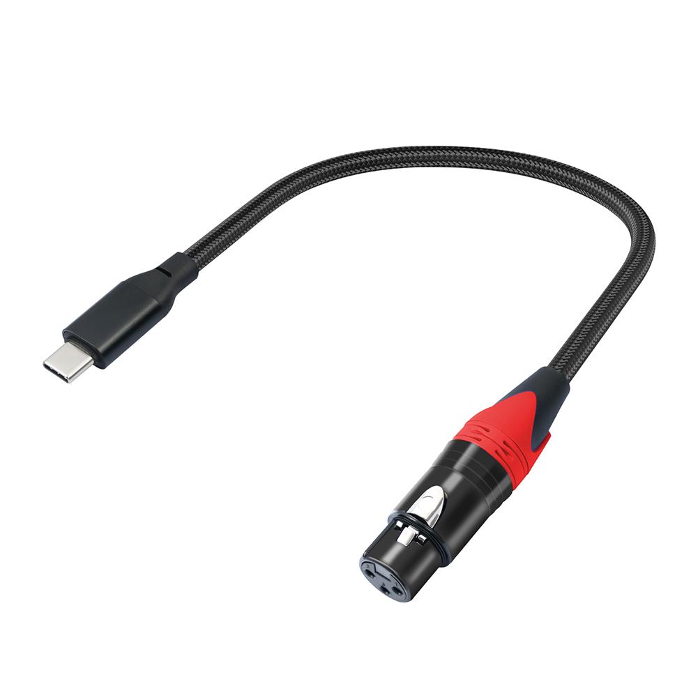 1/2/3M Type C Male на XLR Female Микрофонный Студийный Аудио Кабель USB C на XLR Микрофонный Аудио Кабель для Устройств Samsung Huawei с USB Type C