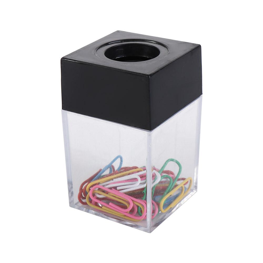 Stationery Office Supplies Desk Storage Clips Dispenser Magnetic Absorption Box Paperclip Holder