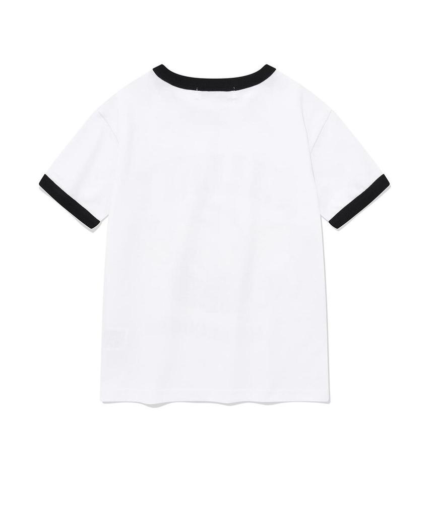 FALLETT My Record Ringer Short Sleeve T-Shirt White