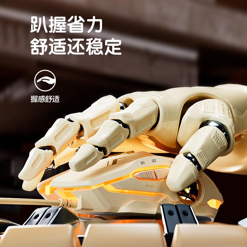 iMICE Wired Game Mouse 4000DPI Seven Keys Mute Button Gaming Mice Cool RGB Lighting Comfortable Hand-Feeling For Office Games