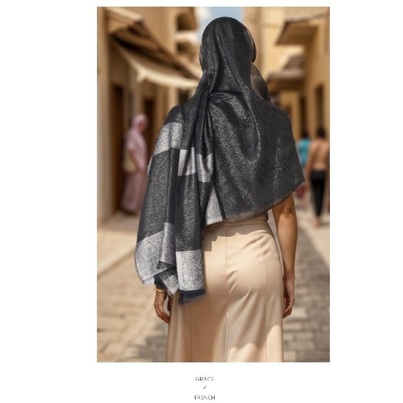 Summer Lightweight Hijab for Women Viscose Muslim Scarf Long Shawl Islamic Scarves Turkey Silk Headscarf for Womens, 180*70cm