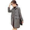 Women Woolen Plaid Coat Winter Warm Thicker Jacket Single Breasted Long Wool Outerwear Female Turn-down Collar Jacket