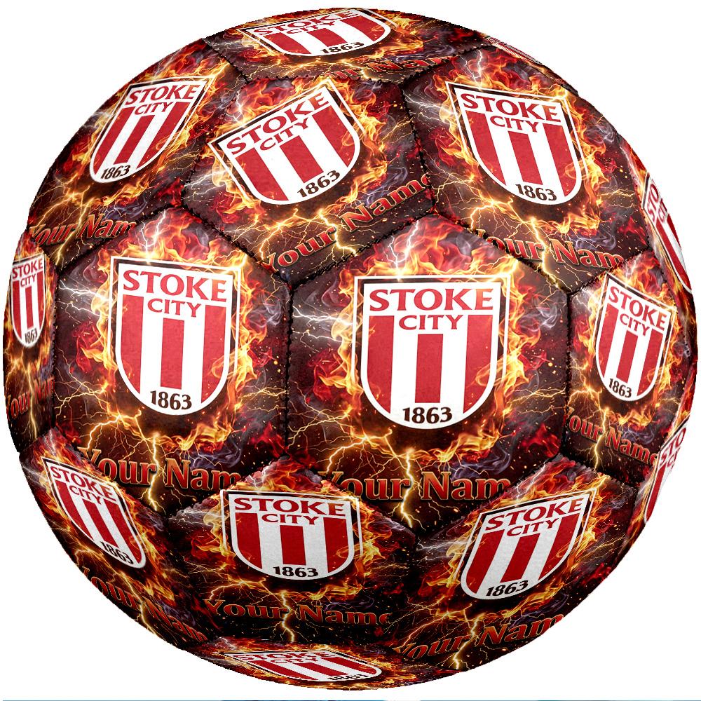 Stoke City FC Fashion Size 5 Football Wearproof Non‑Slip Soccer Ball For Sports Training Entertainment Use