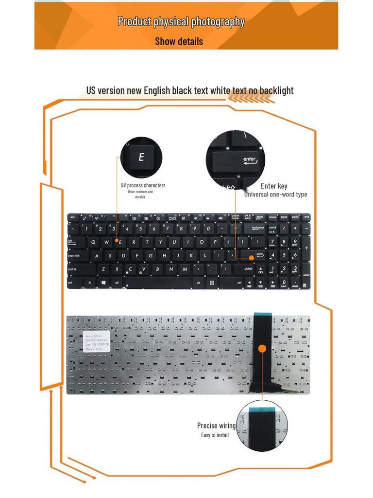 Совместимая клавиатура для моделей ASUS: N56DP/N56VZ/VM/N56/N76S/Q550L/N750/N550J (США/РФ).