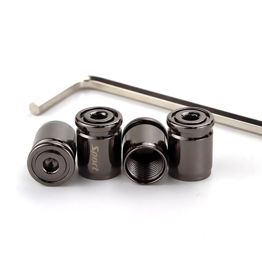 AQTQAQ 1 Set Car Styling Zinc Alloy Anti-theft Sport SKDS6 Car Tire Valve Caps Wheel Tires Tire Stem Air Cap Airtight Covers