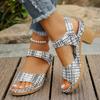 Womens Sandals with A Straight Buckle Strap Anti Slip and Open Toes New Summer Outdoor Multi-color Fashion Sandals De Mujer