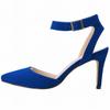 Newest 2024 Women Sandals Summer Ladies Suede 8cm Thin Heel Pumps Wedding Party Shoes Women Open Toe Sexy Ankle Straps Sandals Shoe