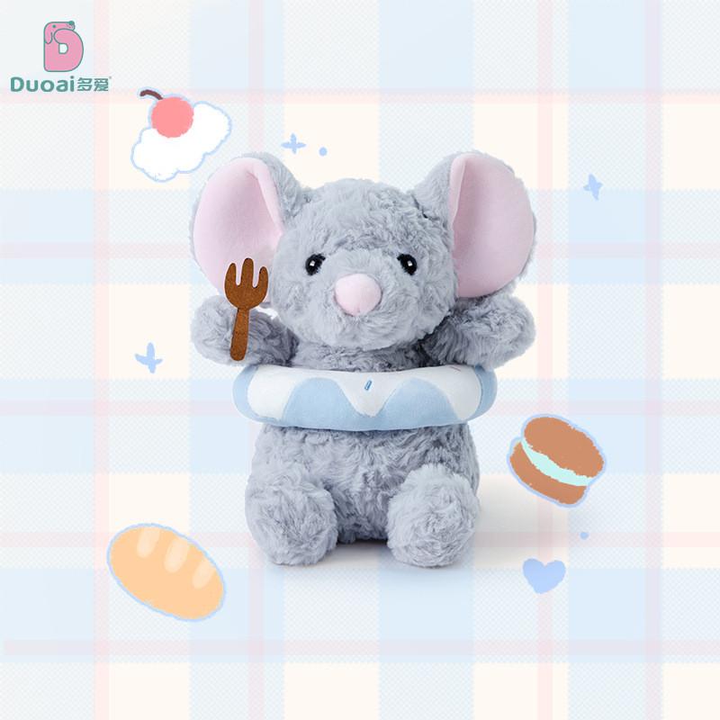 Милая мультяшная шляпа шеф-повара, фартук, плавательный круг, дизайн с мышкой, плюшевая игрушка для детских игр и комфортного сна