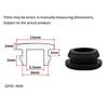 4Pcs Silicone Plug,Rubber Stopper Protective Softness Black 8Mm Buckle Hole Sealing Non-Slip Foot Mat