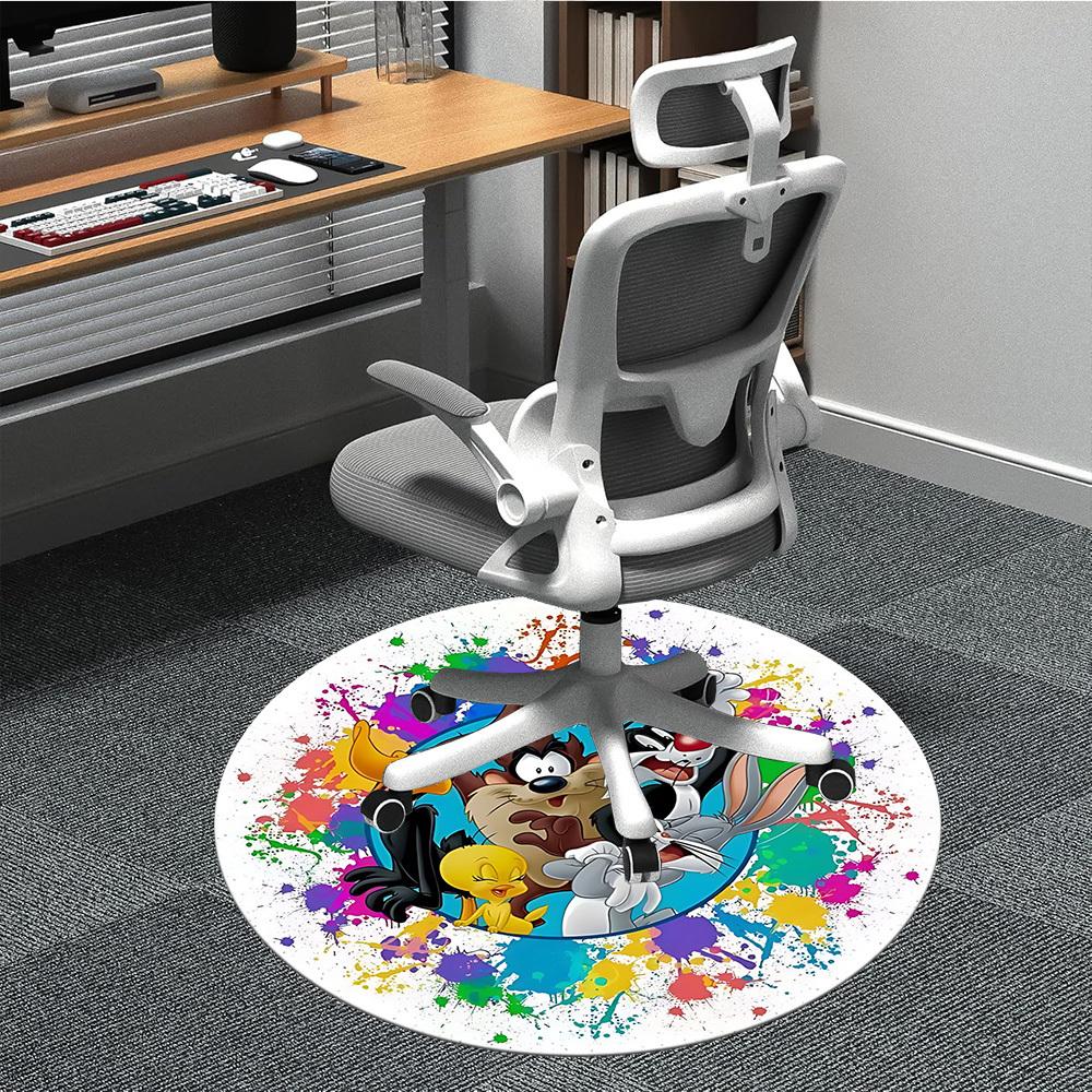 1pc Looney Tunes Chair Carpet for Office Non-Slip, Indoor Non-Slip Washable Carpet, Non-Shedding Mat For Office yy251030079