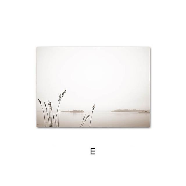 Скандинавский природный пейзаж, холст, картина, трава, мост, пляж, закат, настенный художественный постер, домашний декор, скандинавский принт, современная картина