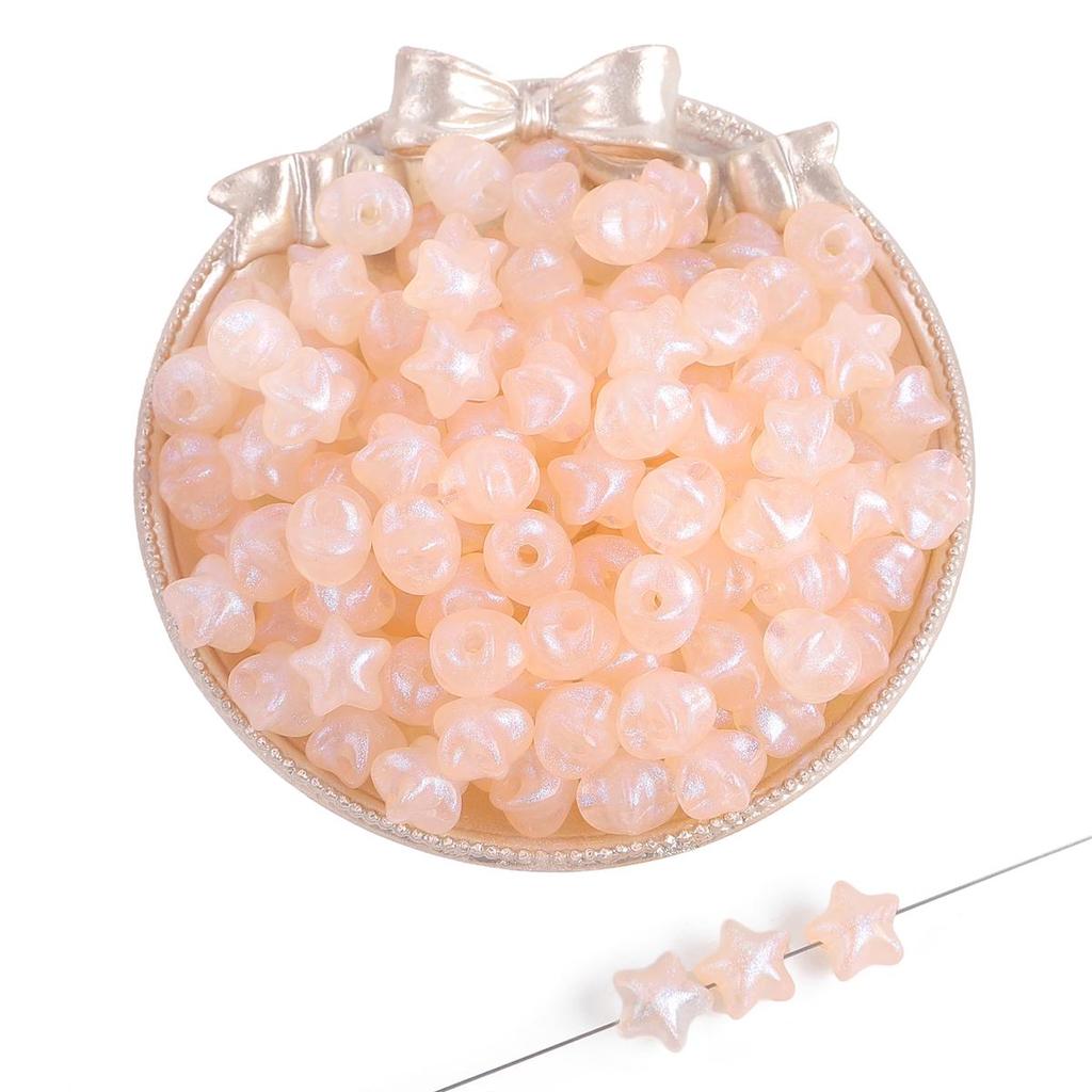 35-50 шт./пакет, 11 мм, пластиковые акриловые бусины в виде звезды и сердца для ожерелья, браслета, бусины для изготовления ювелирных изделий своими руками