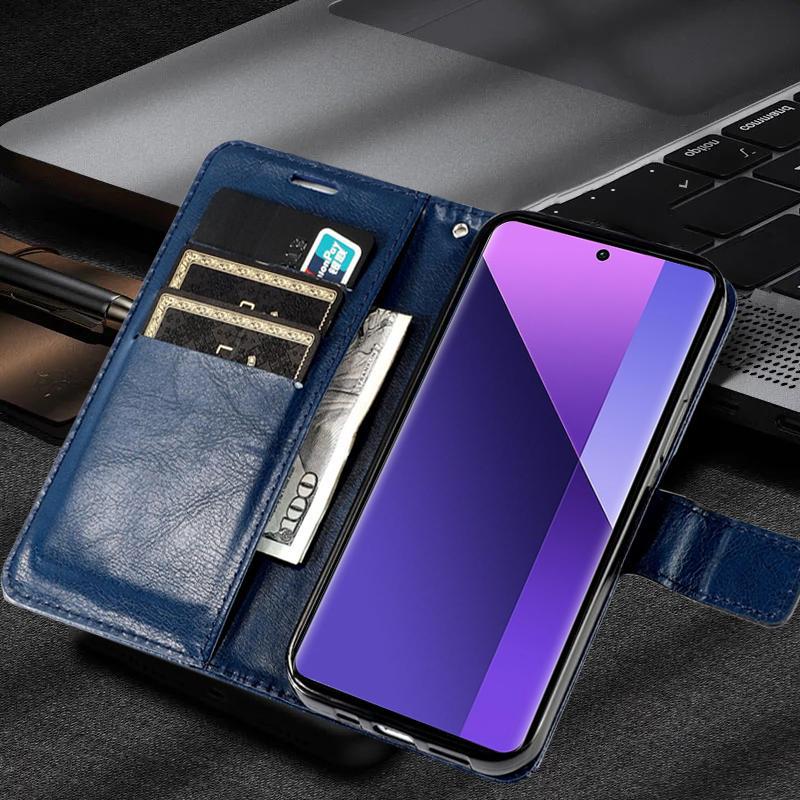 Для Redmi Note 13 Pro 4G 5G противоударный кожаный чехол-книжка-бумажник для Xiaomi Redmi Note 13 Pro Plus Note13 Pro 4G 5G Мягкие чехлы-сумки для телефонов