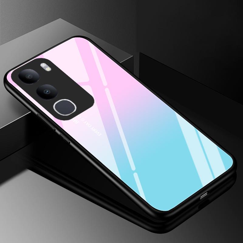 For vivo Y50 5G 2025 Case V2443A V2443BA Cover Tempered Glass Cases for vivo Y50m Y50e Y50s G3 5G Hard Back Bumper Fundas