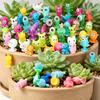 24/48pcs Plastic Monster Suction Cup Figurines Micro Landscape Garden Miniature Sculpture Decor Desktop Dollhouse Mini Ornaments