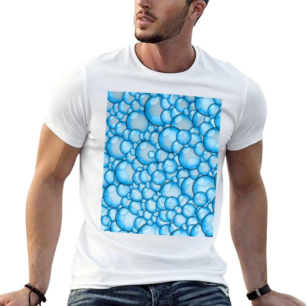 Bubbles Blue Tshirt T Shirts For Unisex Slim Fit T Shirts For Unisex Graphic Tees T Shirt Custom Print Tshirt
