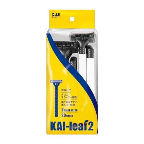 Kai Corporation leaf2 20 штук двойное лезвие большая емкость одноразовый станок для бритья GA0123