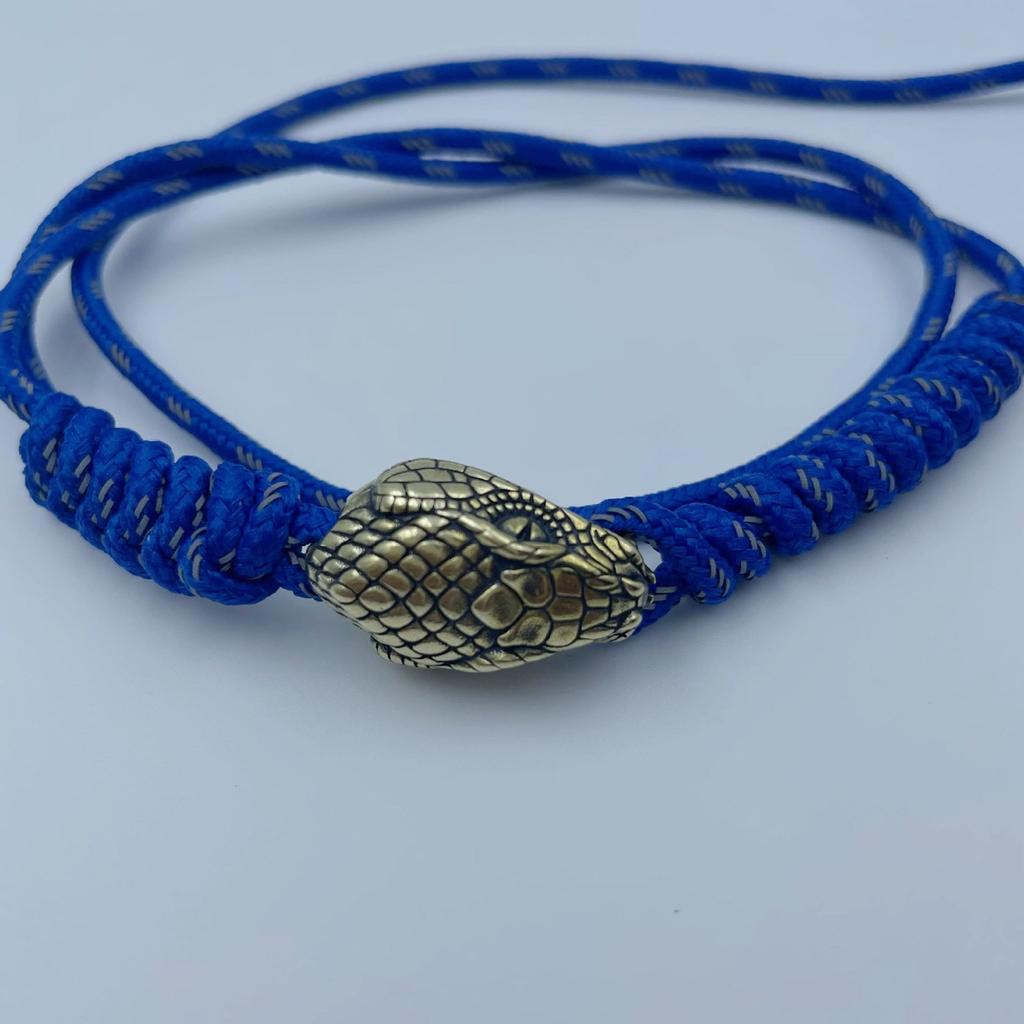 Metal Snake Head Pendant for Keychain and Backpack Decoration Unique Snake Charm Paracord Accessories