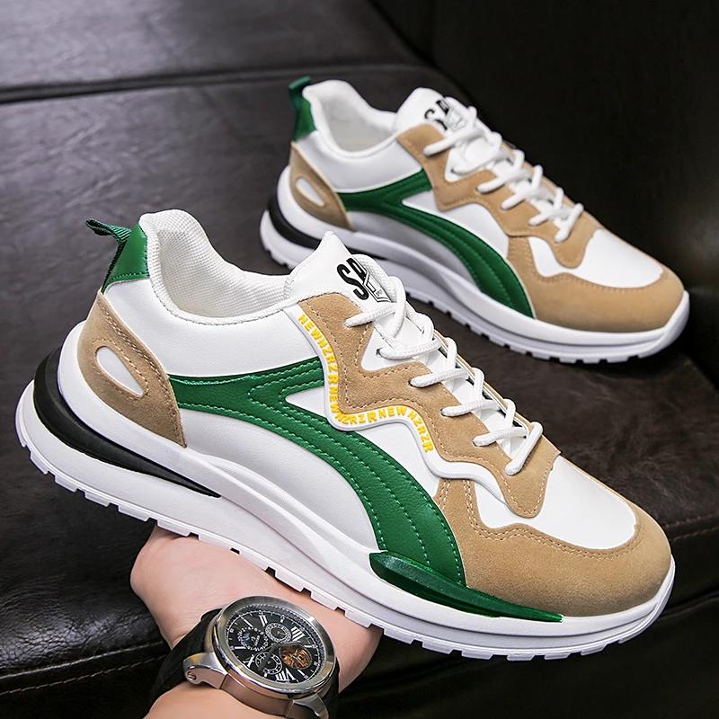 Spring  New Trendy Men's Shoes Breathable Sports Casual Running Youth Shoes Versatile Casual Shoes EVA Sole Rubber Surface
