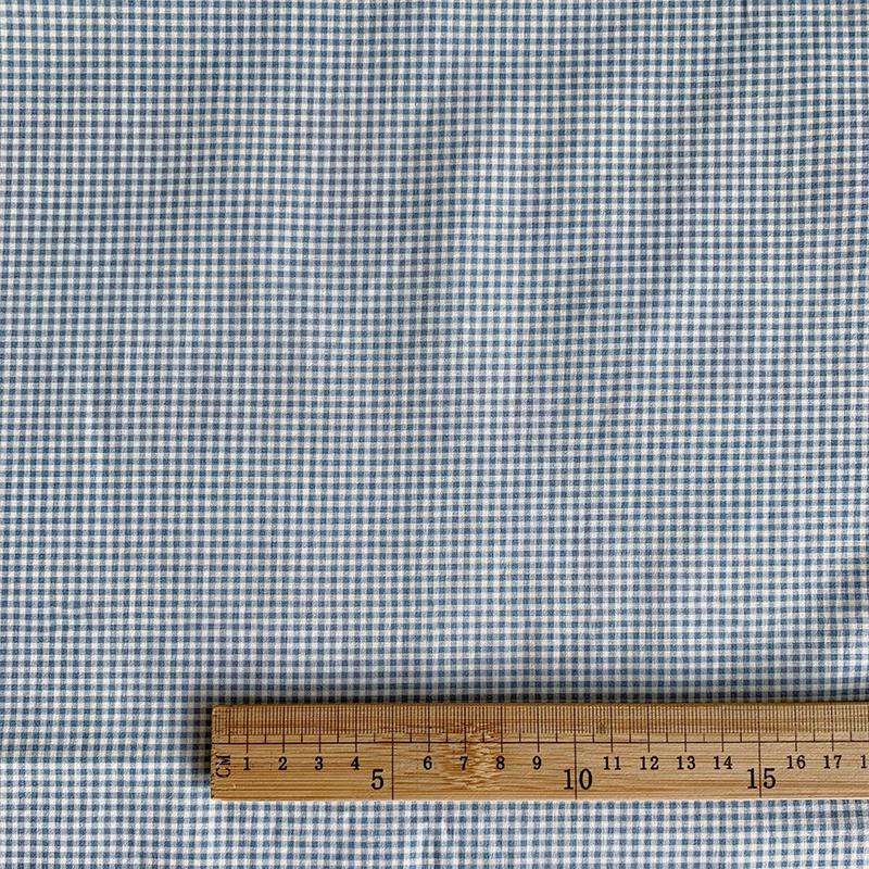 1м 100% Хлопковая Ткань Синяя Клетка Горошек Цветочный Цифровая Печать Ткань для Одежды Домашней Одежды Постельного Белья Скатертей Штор DIY