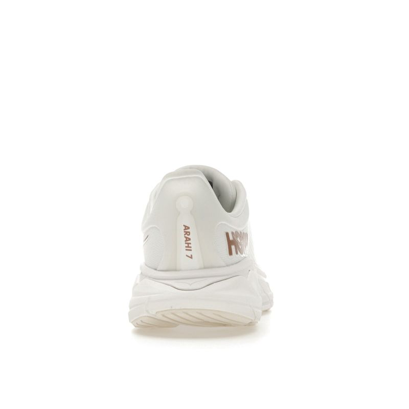 HOKA Arahi 7 Blanc De Blanc Rose Gold Women Sneakers White 1147851-BSG