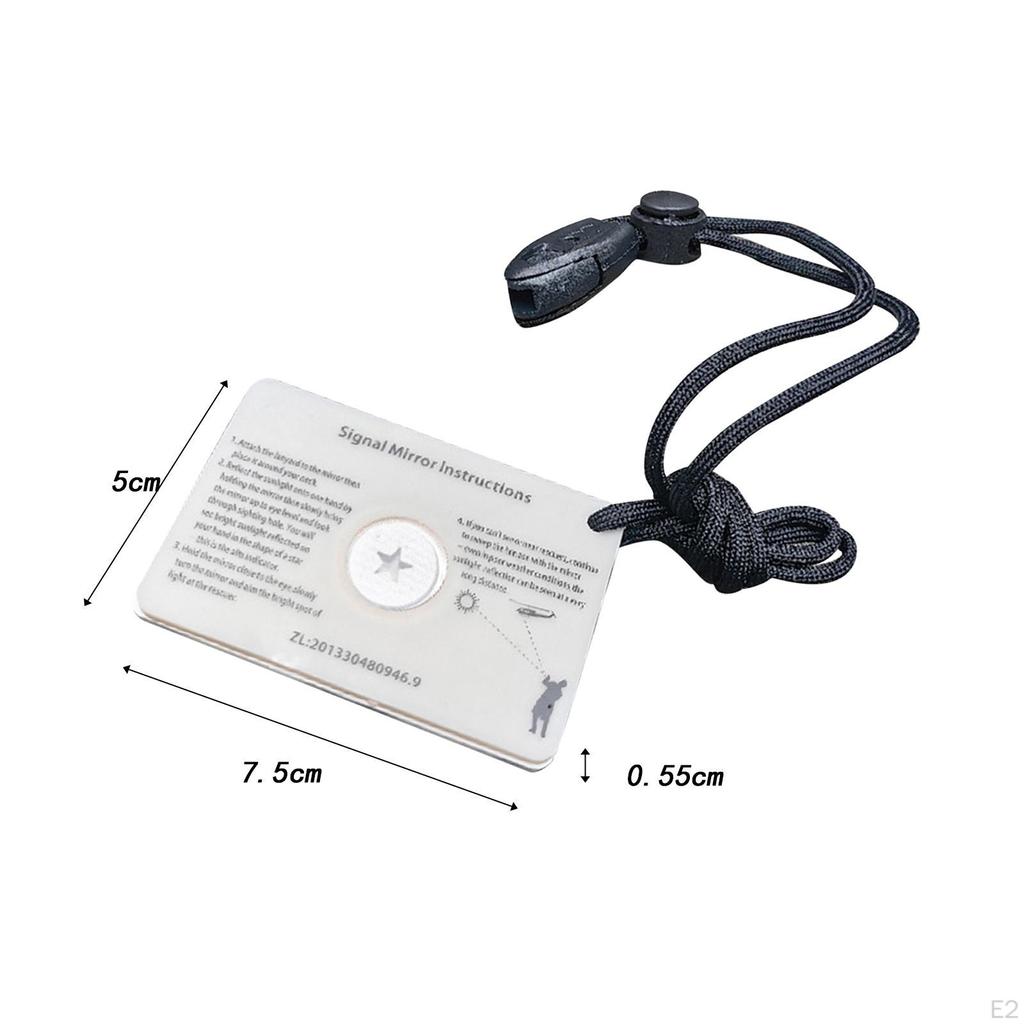 Компактный многофункциональный свисток со светоотражающим зеркалом и сигналом выживания со шнурком
