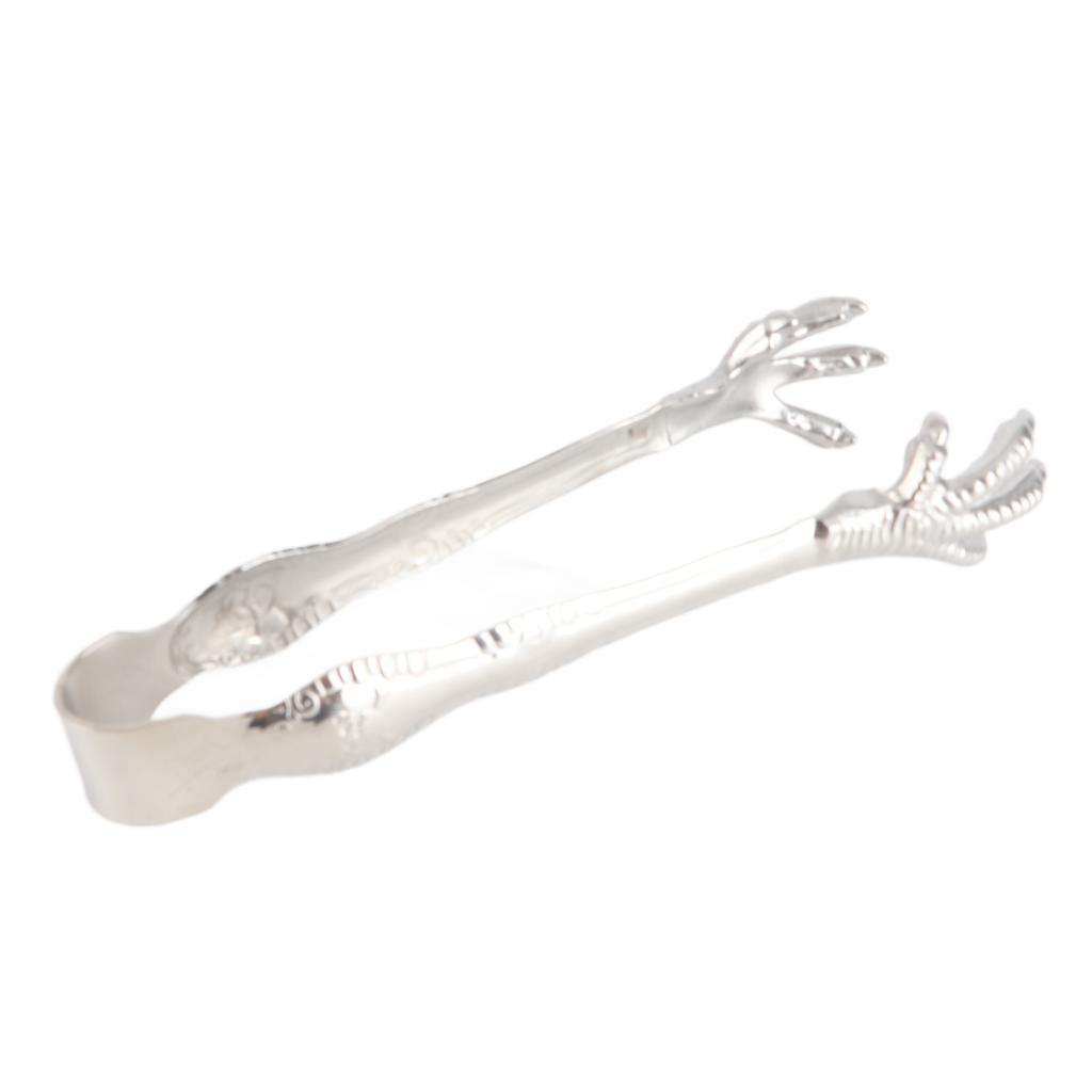 Eagle Claw Style Ice Tongs Food Grade Stainless Steel Prevents Slipping Ice Tongs for Home Bar Sugar Cubes Ice Cubes