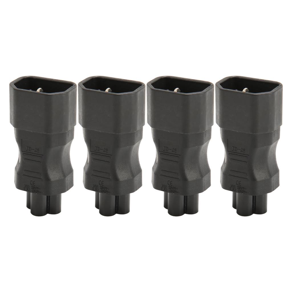 4pcs IEC320 C14 To IEC320 C5 Power Adapter Professional Copper Computer Power Adapter for PDU