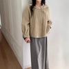 Осень и зима Новое корейское двухстороннее кашемировое пальто Женское трикотажное пальто с капюшоном для омоложения Короткий топ