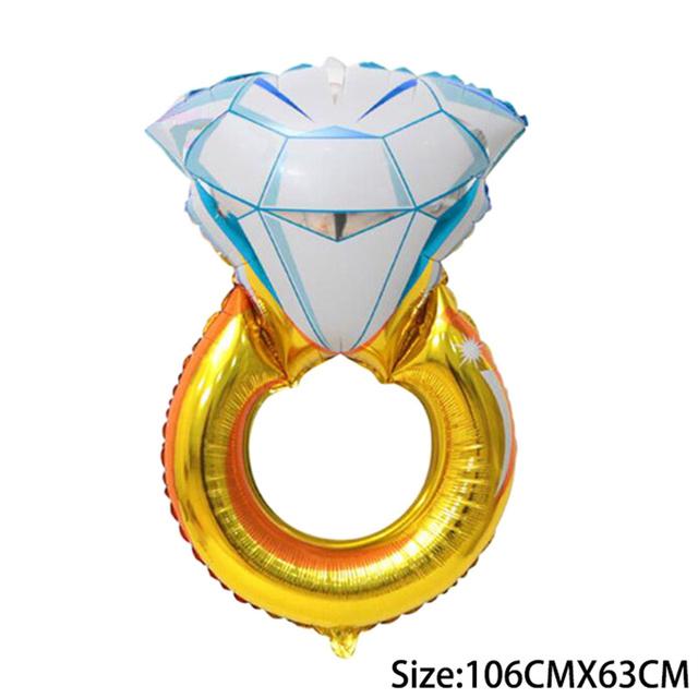 Diamond Ring Balloon Helium Foil Balloons Valentine 'S Day Party Wedding Decorations Birthday