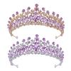 Women Wedding Crown Zinc Alloy Exquisite Rhinestone Bride Crown Hair Accessories for Prom Costume Pa