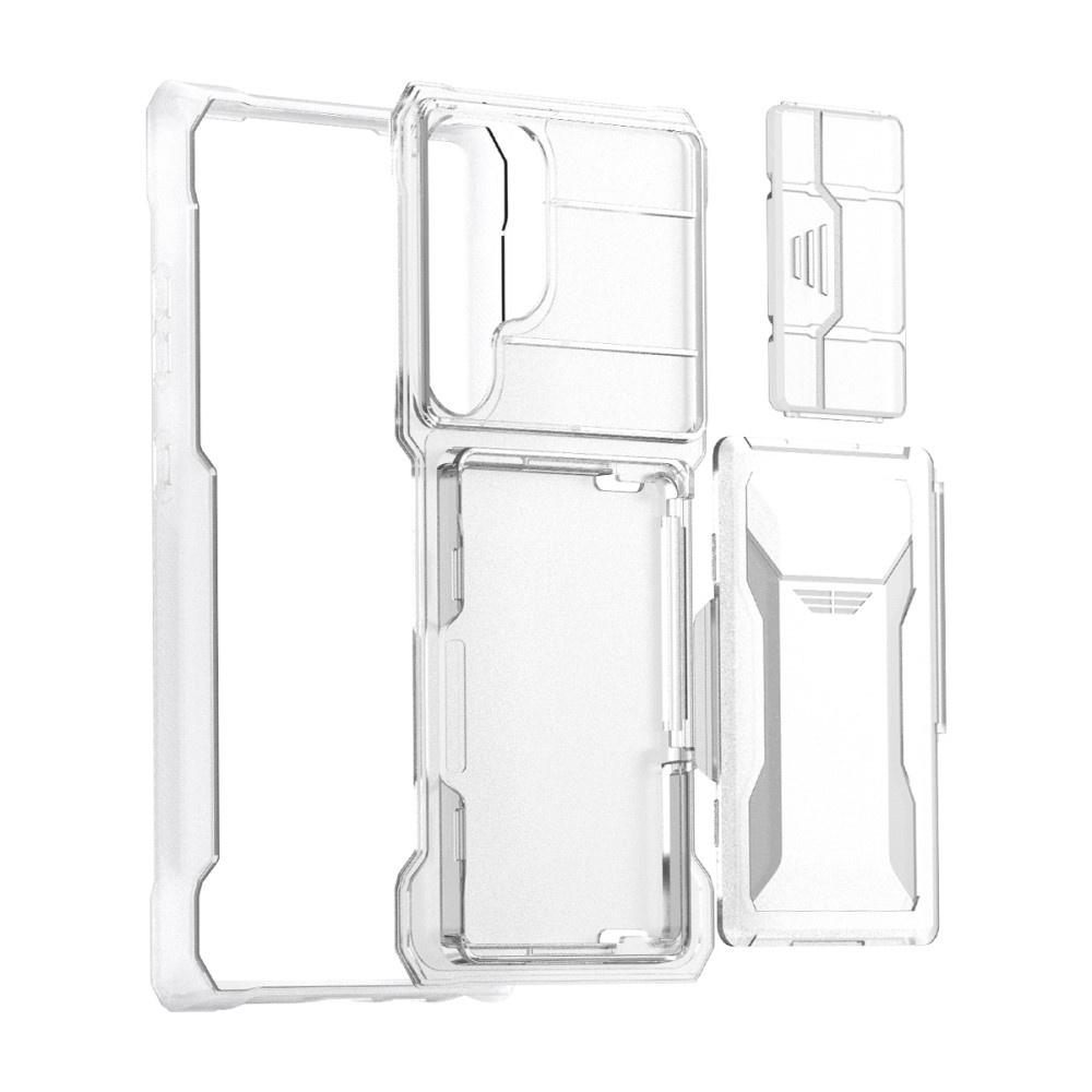 Case for Samsung Galaxy S24 Ultra, ERBORD SlideGuard with card slot, transparent