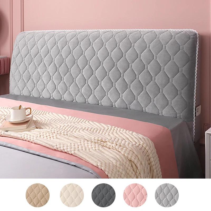 Bed Headboard Cover All Inclusive Bedside Bed Head Cover Warm Soft Bed Anti-Dust Cover Thicken Head Back Protector