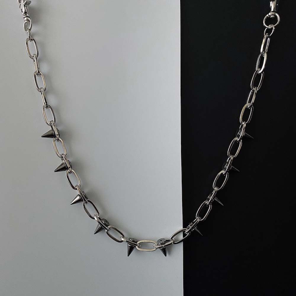 Single Punk Student Silver Color Zinc Zinc Alloy Rivet Waist Chain Jeans Accessories Belt Chain Pants Chain