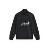 Li Ning X OG_Slick Collaboration Letter Stand Collar Pullover Loose Sweatshirt Unisex Sweatshirt Black AWDT445-4