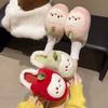 Women's Cartoon Cute Plush Slippers - Warm and Warm Countertop Cotton Winter Home Slippers Thick Bottom Casual Indoor Shoes