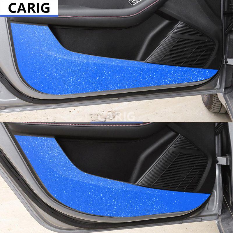 For MG 6 21-22 Door Anti-kick Sticker Modified Carbon Fiber Pattern Interior Car Film Accessories Modification WW32