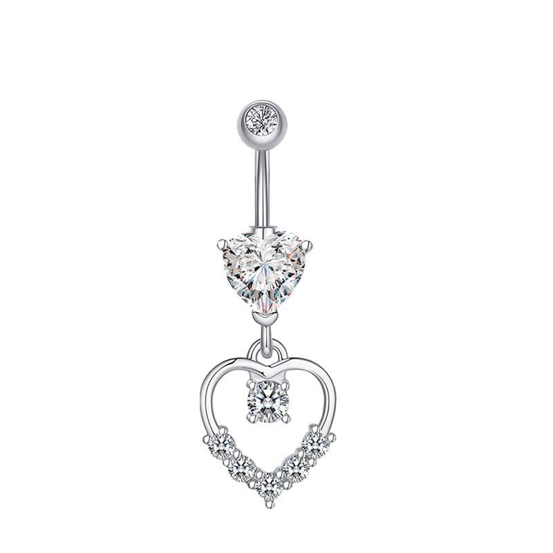 Странное декоративное вермикулитовое персиковое сердце, кольцо для пупка, любовь, пупок, ногти