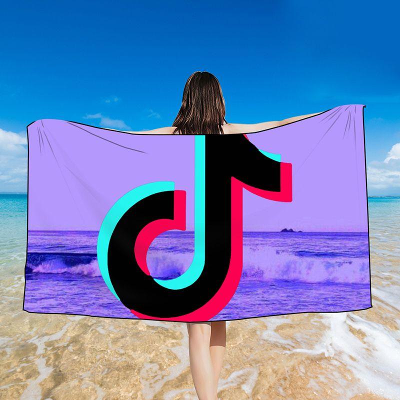 Яркое полотенце с принтом Tiktok, идеально подходит для плавания, купальных костюмов и использования в душе