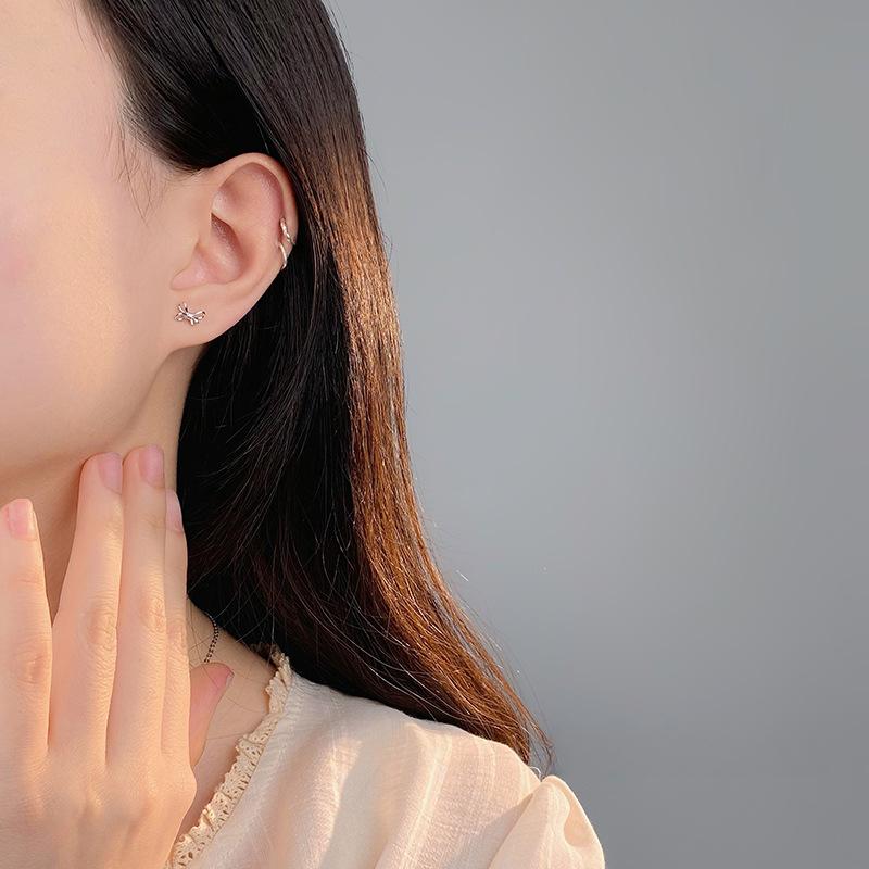 Милые серьги-бантики для женщин с линейным дизайном Sense Fashion Girl Heart Новые серьги