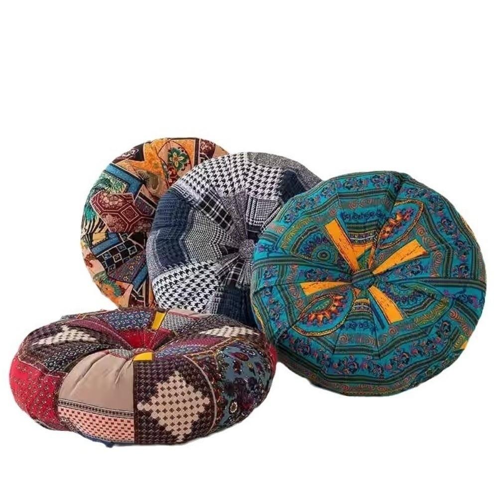 Washable Bay Window Tatami Seat Thickened Bohemian Round Cushion for Living Room