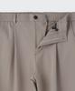 MUSINSA STANDARD Ponte One-Pleat Wide Cozy Half Slacks [Grayish Beige]