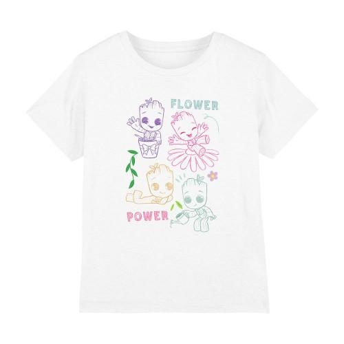 Guardians Of The Galaxy Childrens/Kids Flower Power Groot Sketch T-Shirt