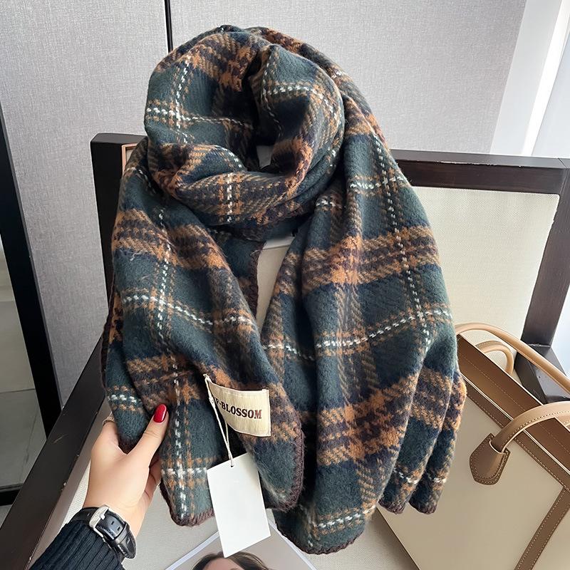 High Quality Plaid Scarf for Woman,warm Scarves Winter Scarf for Women