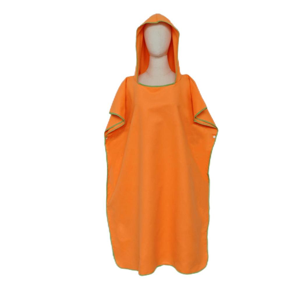 Пляжный халат из микрофибры быстросохнущий - Однотонный, Абсорбирующее пончо для переодевания