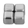 4pcs Stainless Steel Ice Cubes Reusable Whiskey Stones Set Chilling Stones for Beer Whiskey Wine