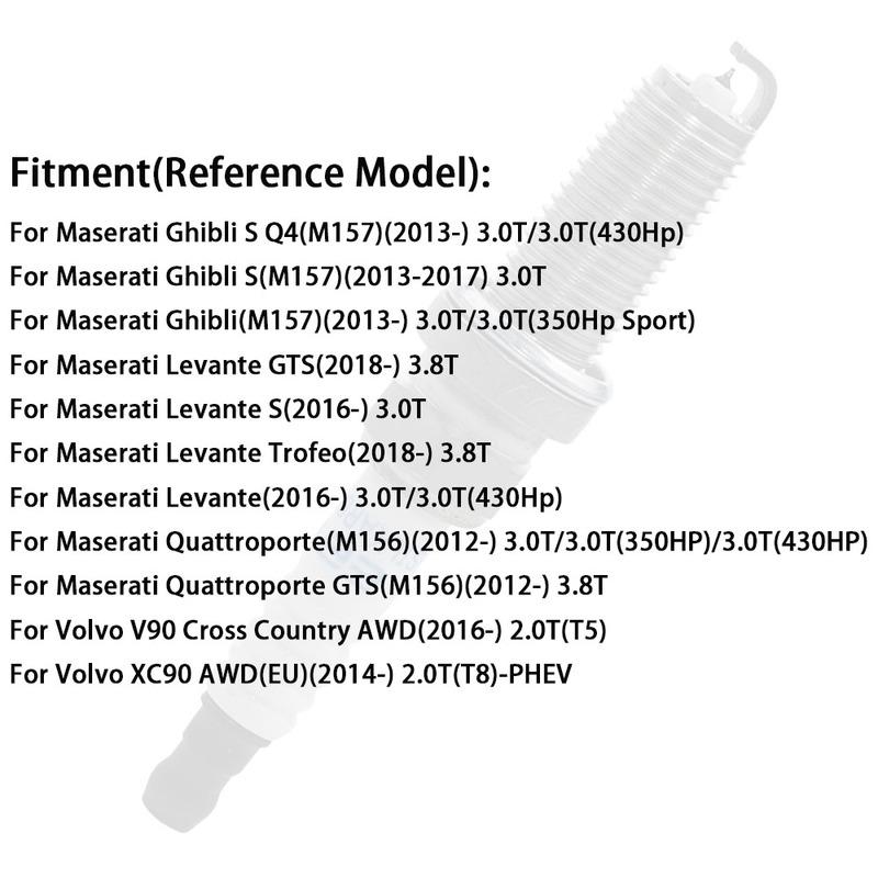 4 шт. Свечи зажигания для Maserati Ghibli S M157 Levante GTS Trofeo Quattroporte M156 Volvo V90 XC90 310235 SILKAR8C6DS