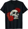 Red Rose Skull Skeleton Unisex T-Shirt